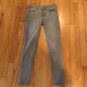 American Eagle Gray Super Stretch Jeggings